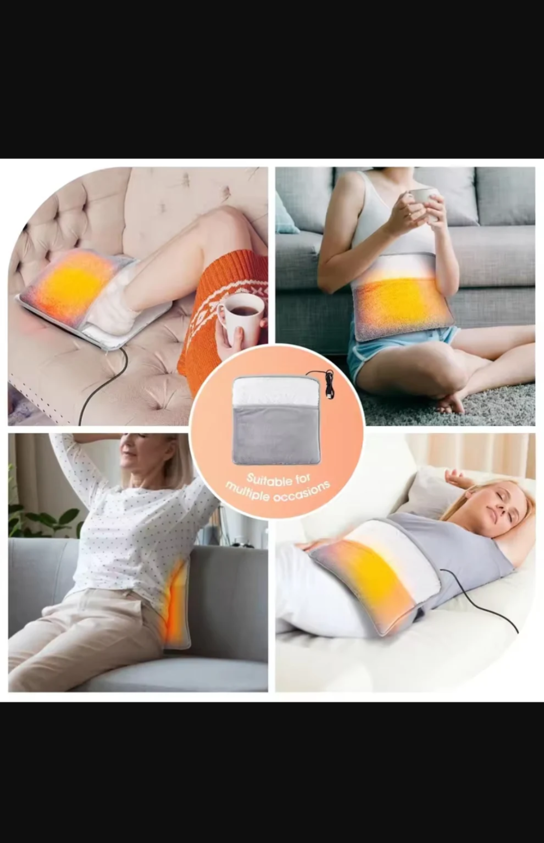 Electric Foot Heating Pad USB Charging Soft Plush Washable Foot Warmer Heater