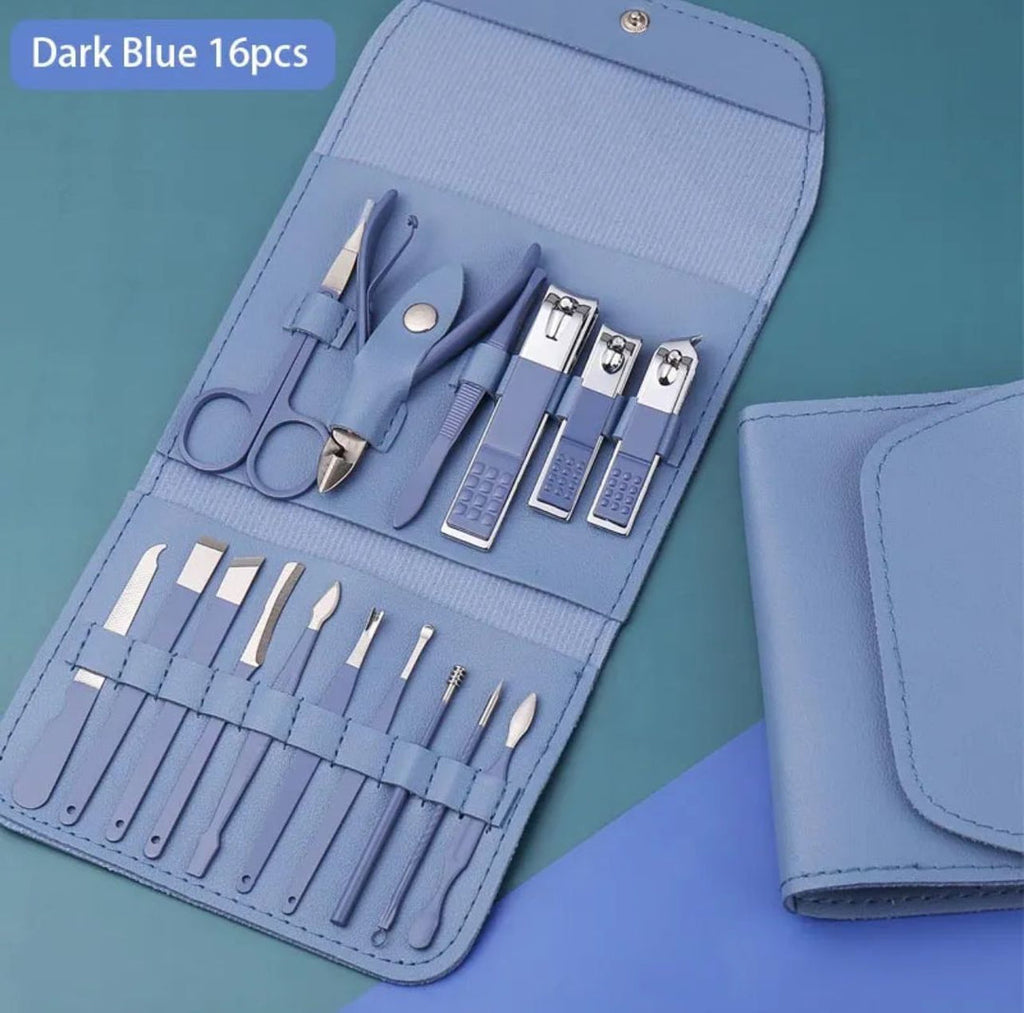Manicure Pedicure Grooming Kit - Professional 16 pcs Manicure Set