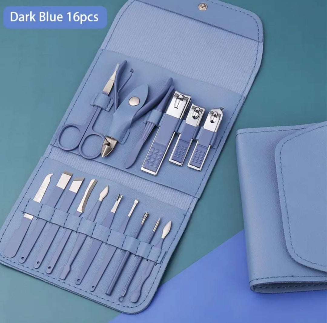 Manicure Pedicure Grooming Kit - Professional 16 pcs Manicure Set
