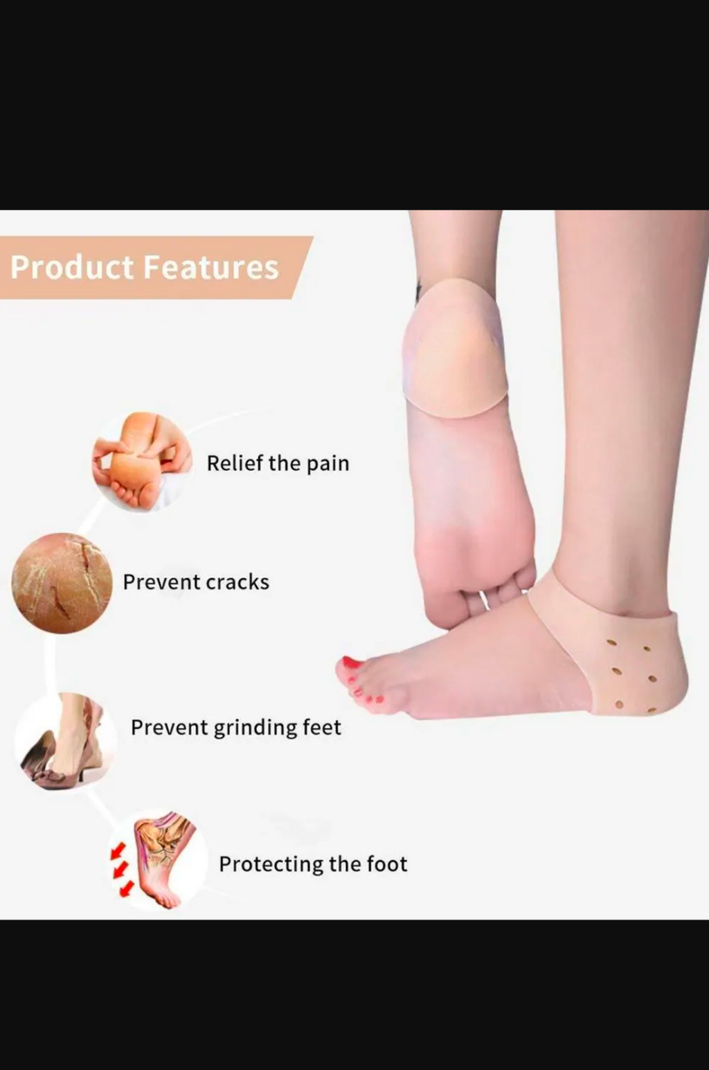 Silicone Heel Anti Crack Set